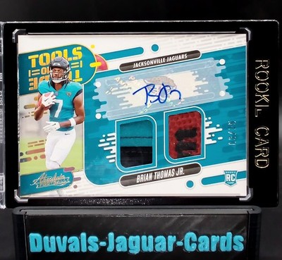 Brian Thomas Jr /25 Gold 2024 Panini Absolute SICK RPA NFL Logo Football + Relic