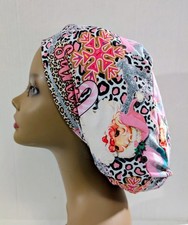 Scrub Cap, Surgical Hat, Euro Scrub Cap, Christmas, Santa