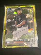 2021 Bowman Sapphire Edition - Chrome Prospects Matt Manning #BCP-111 Yellow...