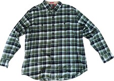Izod men's XL shirt plaid flannel long sleeved button down Highland Twill