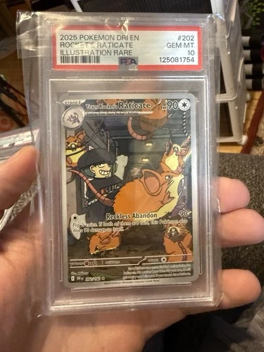 Pokemon Team Rocket's Raticate Destined Rivals Illustration Rare #202 PSA 10