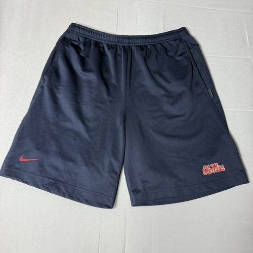 Pantalones Cortos Nike Hombres Grandes Ole Miss On Field Azul Marino Pantalones Cortos Activos SEC - Imagen 1 de 11