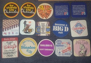 Joblot Of 31 Vintage 50s 60s 70s Beer Mats/Coasters PEPSI BRITVIC BIG D