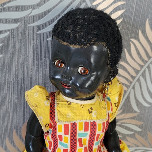 Pedigree Vintage Hard Plastic Black Doll moving eyes and limbs Crier 16 Inch - Picture 16 of 19