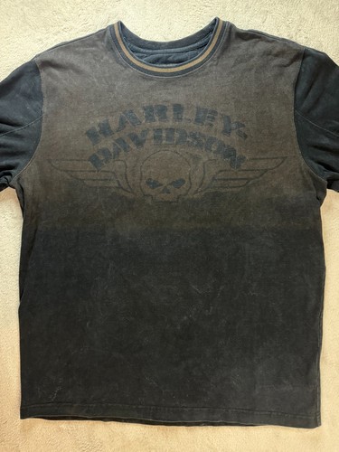 Suéter pesado vintage Harley Davidson cuello redondo negro descolorido talla grande desgastado - Imagen 3 de 7