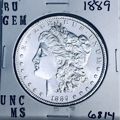 1889 BU GEM MORGAN SILVER DOLLAR UNC MS+++ U.S. MINT RARE COIN 6814