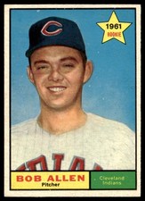 1961 Topps Card Baseball Bob Allen RC Cleveland Indians #452 EX-MT