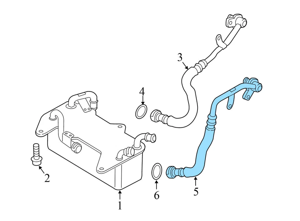 2014-2018 AUDI RS7 - Transmission OIL Cooler Return LINE / PIPE 4H0317817M Foto 3 de 4