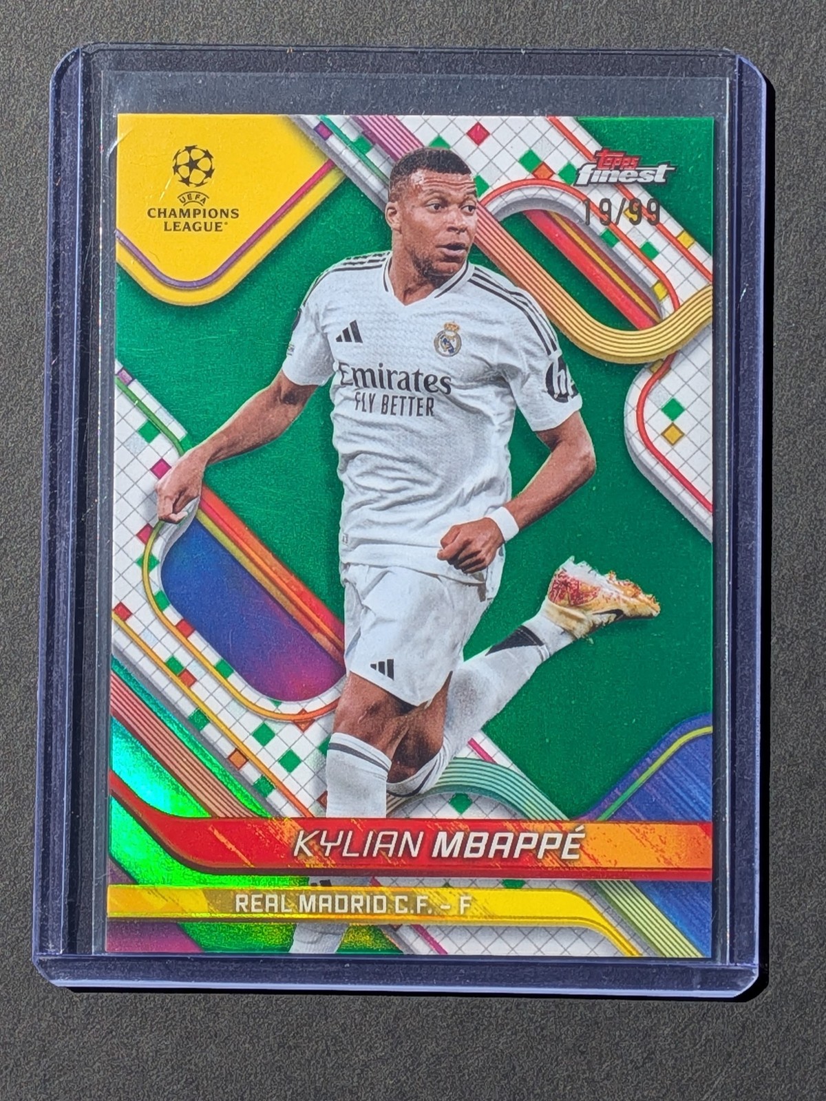 2024-25 Finest UEFA Club Competitions Kylian Mbappé #9 Green Refractor #/99