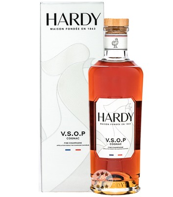 Hardy Cognac V.S.O.P. / 40 % vol / 0,7 Liter-Flasche in Geschenkbox