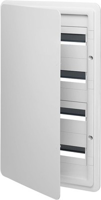 Einbau-Verteilerkasten 72M Komplettführung DIN Weiß Vimar V53172.B