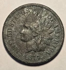 1875 Indian Head Cent 1c Circulated Penny - Fine F Details, Env Damage
