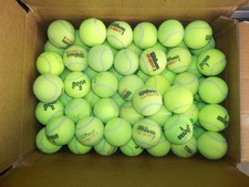100 TENNIS BALLS - Used on Indoor Hard Courts - Very Good HIGH ALTITUDE 