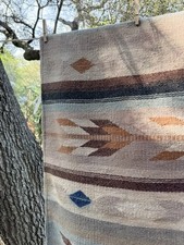 Vintage Wool Rug Runner 56x27 Handwoven Southwestern Authentic Arrow Tribal Boho