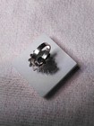 Labradorite Ring with Lovely Blue Flash. Tibetan Silver Mount.    Size 7.75 — photo 9