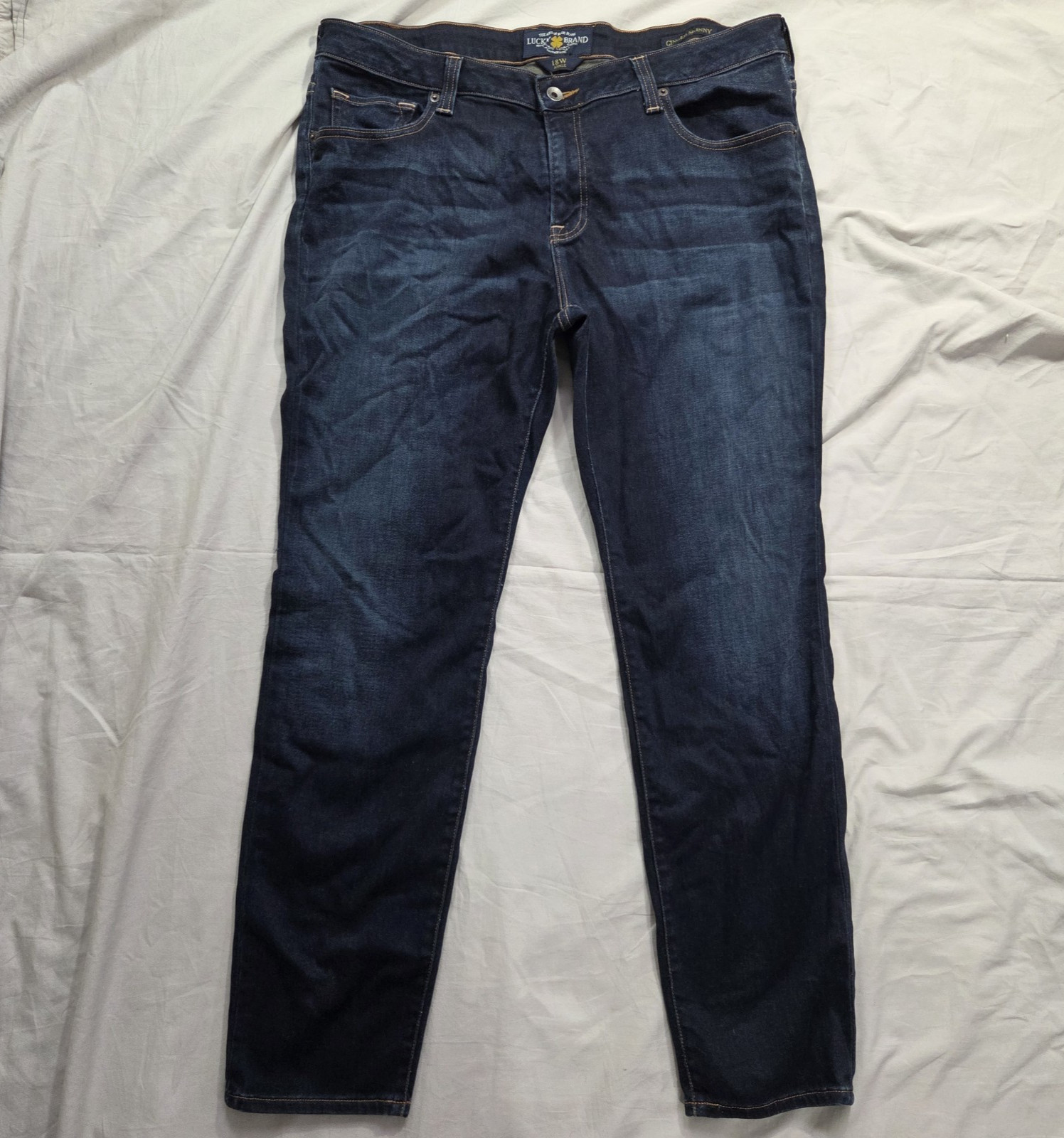 Women&rsquo;s Size 18w Dark Wash Ankle Stretch Denim