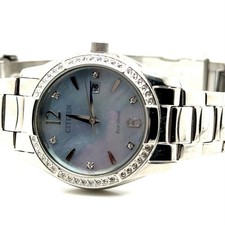 Original CITIZEN Eco-Drive Crystal Accent with Blue Mother-of Pearl Dial Watch