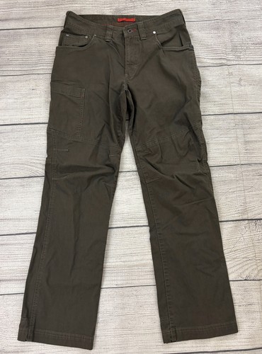 L.L. BEAN RIVERTON Mens 30x30 Gray Brown Canvas Cargo Outdoor Hiking Pants EXC