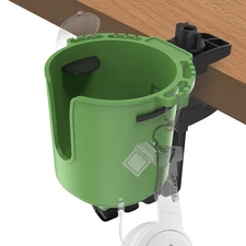 Green 2-in-1 Upgraded Desk Cup Holder Anti-Spill Table Cup Holder for Bottles
