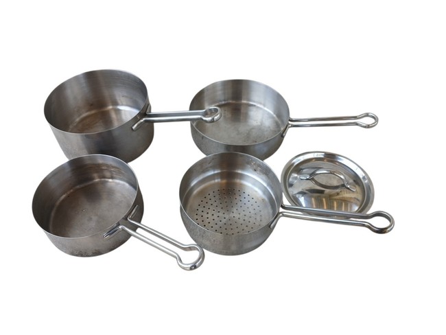Revere Ware 1801 Pro Line Cookware 5 Piece Cookware Set 3qt, 2qt, 1.5qt Pot Pan