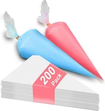 200pcs Disposable Icing Piping Bags - 12 Inch Pastry Bag Frosting for... 