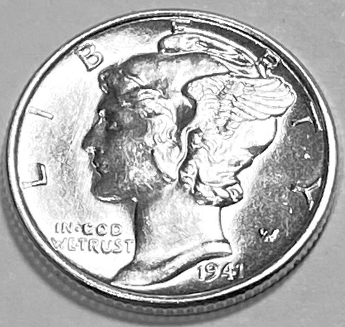 1941 P MERCURY DIME GEM BU +  No Reserve  *J1831