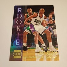 RAY ALLEN 1996-97 Topps Stadium Club ROOKIE card #R19 Milwaukee Bucks