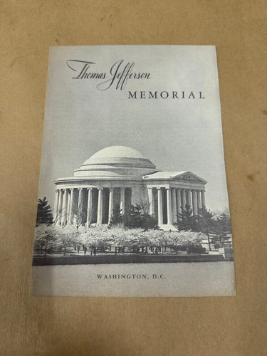 Vintage National Park Service Thomas Jefferson Memorial Guide1962 Washington DC