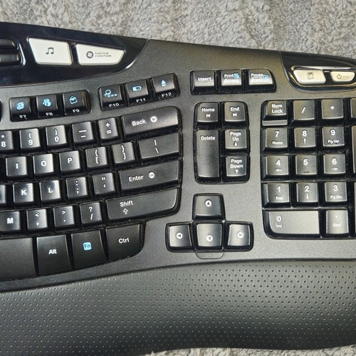 Logitech K350 Wave Keyboard Black Unifying Wireless NO USB Receiver Dongle - 第 3/5 張圖片