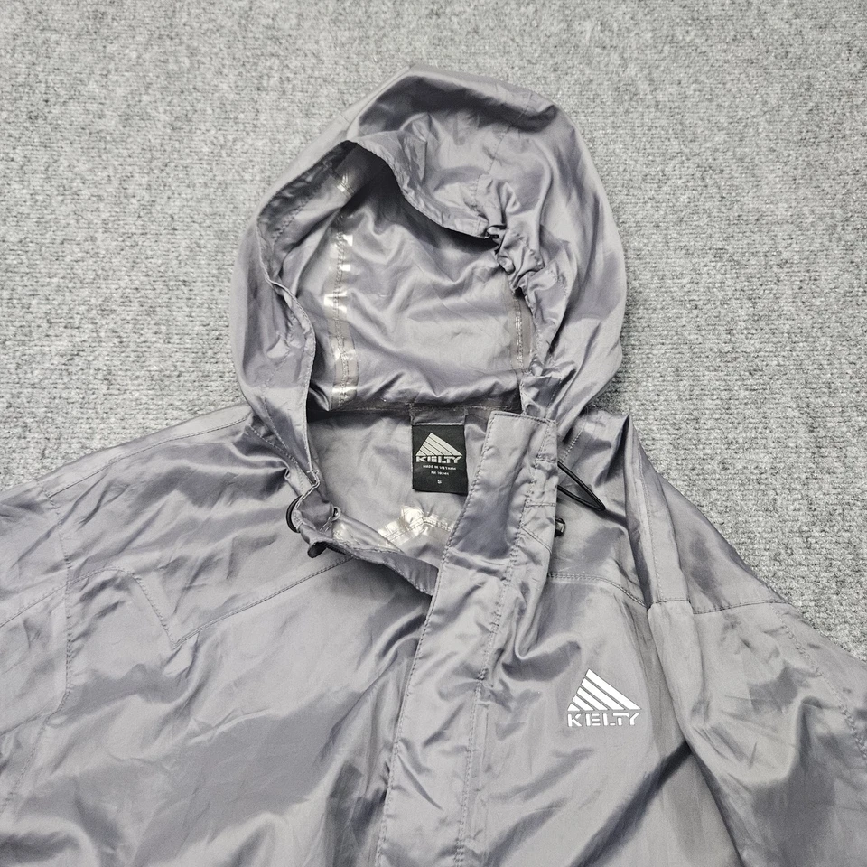 Chaqueta cortavientos impermeable gris Kelty talla pequeña senderismo mochilero camping Foto 2 de 4