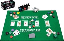 Engelhart - 320900 - Complete Poker Set - Metal Box with Mat, 200 Chips (4 g), 