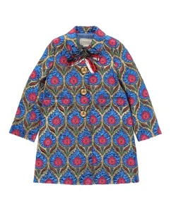 Manteau jacquard fleuri fille Gucci