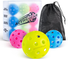 9 Pack Outdoor Pickleball Balls 40 Hole Durable Balls for All Courts and Paddles