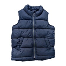 Old Navy 'Ink Blue' 4T Puffer Vest Fleece Lined Frost Free Full Zip