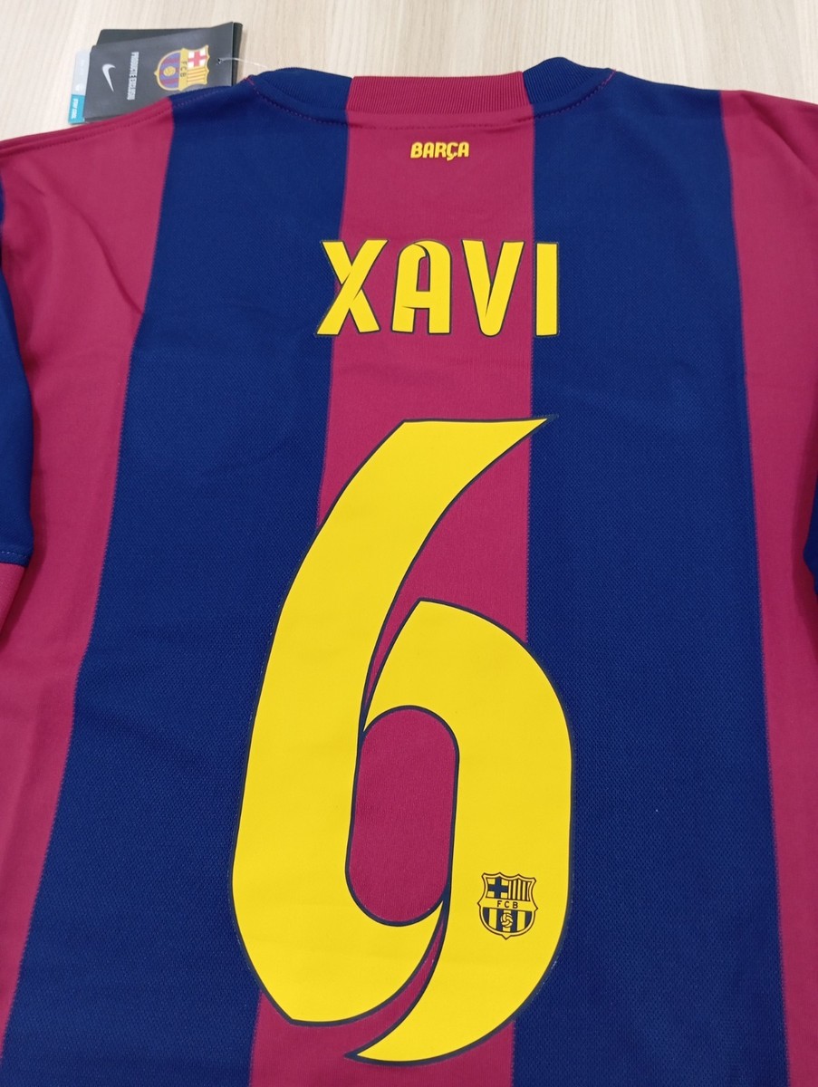 Nike Barcelona 14/15 Xavi 6 Home Stadium Jersey (US L Size