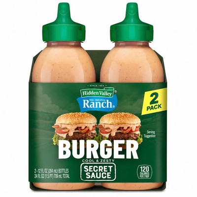 Pack of 2 Creamy Burger Sauce   Cool & Zesty Flavor (12 fl oz)
