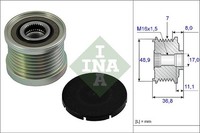 Schaeffler INA Generatorfreilauf 535 0081 10 FüR Opel Nissan Dacia Renault Smart