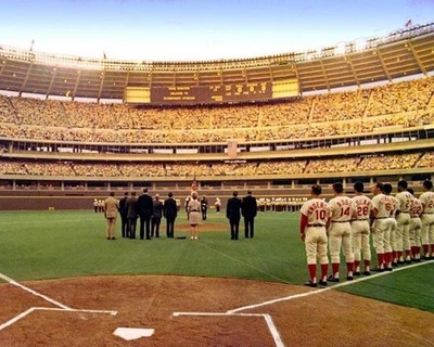 1970 CINCINNATI REDS Riverfront Stadium First Game 8 x 10 Photo Poster Print