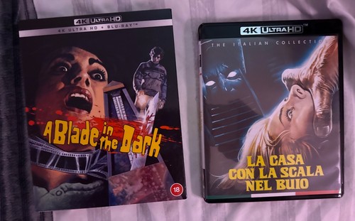 A Blade in the Dark 4K UHD Blu-ray Lamberto Bava 88Filme Poster & Schuber NEUWERTIG