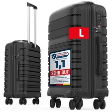 Reisekoffer Koffer Hartschale Trolley Hartschalenkoffer Travel in Schwarz L