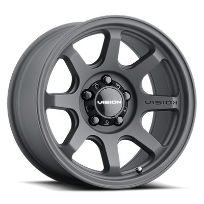 1 New 16x8 Vision 351 Flow Satin Black 5x139.7 5x5.5 ET0 Wheel Rim