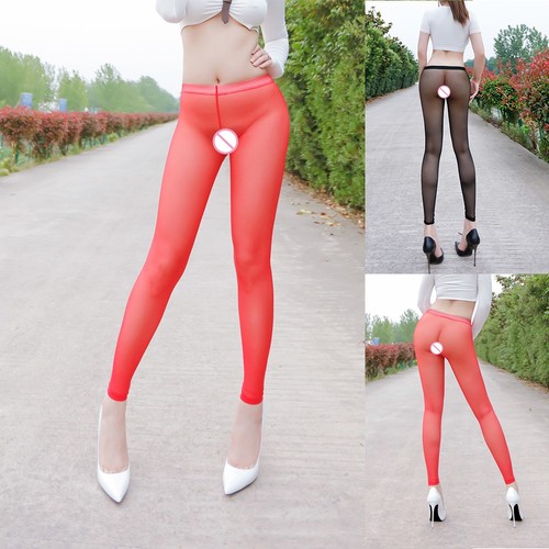 Leggings Pantalon Voir à travers Pantalon Pantalon Leggings Transparents Pantal - Photo 2/21