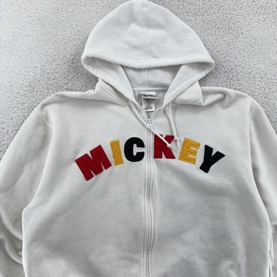 Walt Disney World Hoodie FITS Medium Full Zip Mickey Mouse Embroidered Jacket