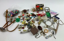1+lb Junk Drawer Crafts Crafting Broken Jewelry Lot Scrap Knick Knacks Miniature