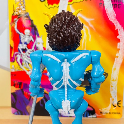 Vtg Skull Force Blue Devil Skeleton KO Knock Off Figure 100% Complete w/ Card - Picture 8 of 13