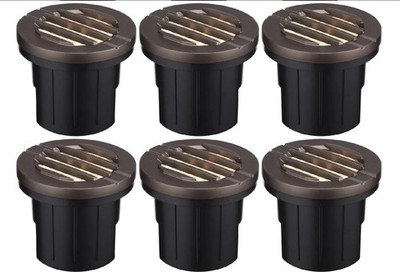 LEONLITE 6W LED Well Lights, Landscape Lighting, 3000K, Oil-Rubbed Bronze 6 Pack
