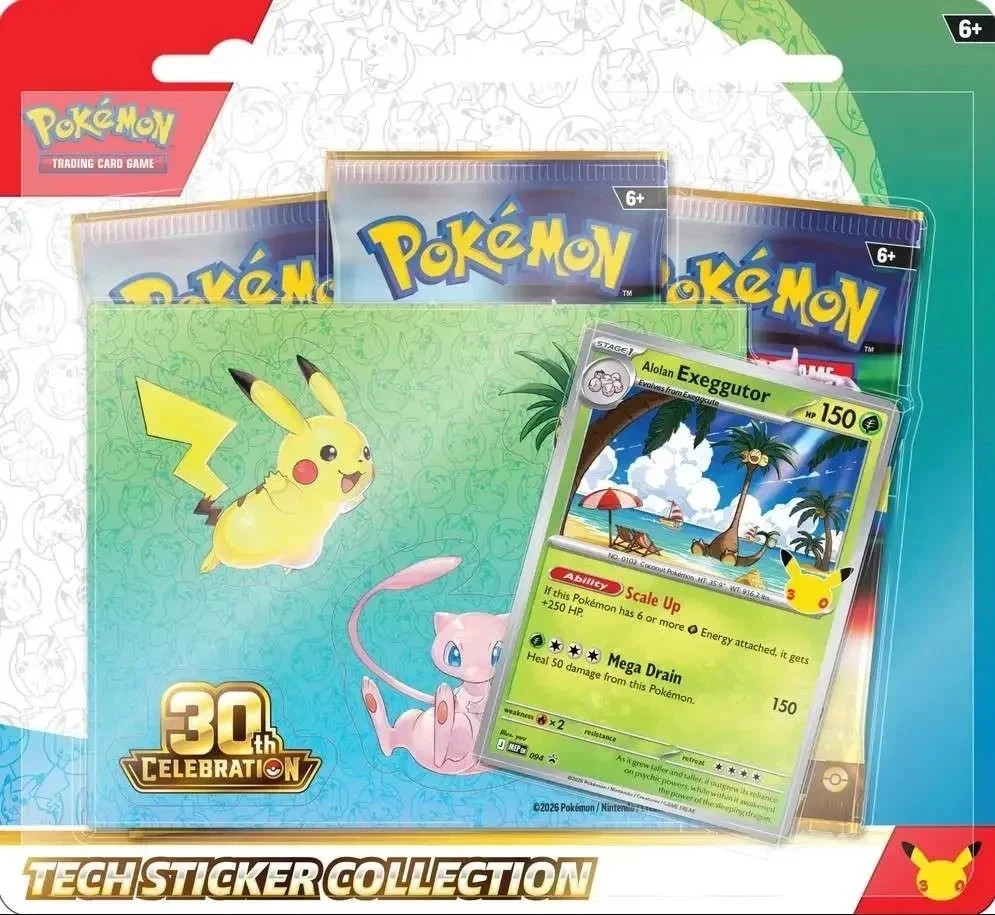 30th Anniversary Celebration Pokemon Tech Sticker Collection Random Presale