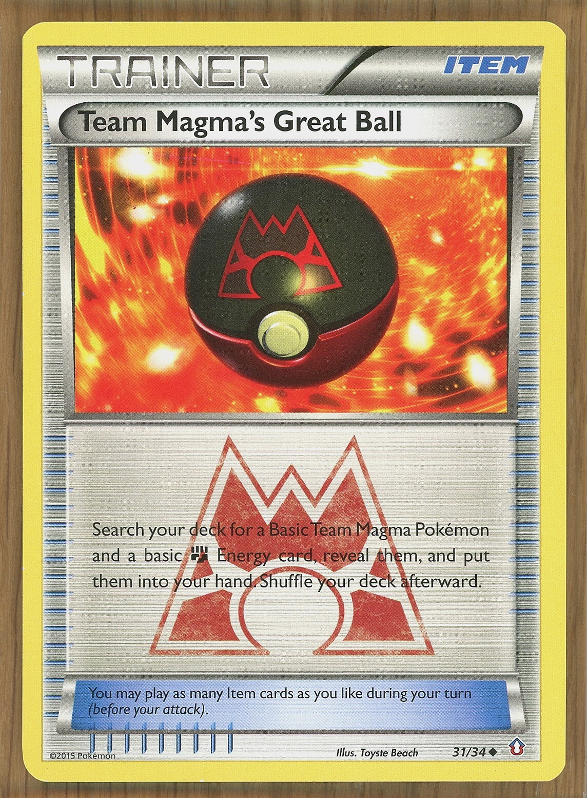 Team Magma's Great Ball 31/34 ~ Double Crisis ~ Near Mint!!
