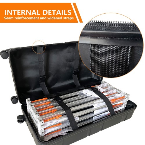Estuche de transporte para feria con ruedas -- Dimensiones interiores: 35"x17,5"x11,5" - Imagen 9 de 12