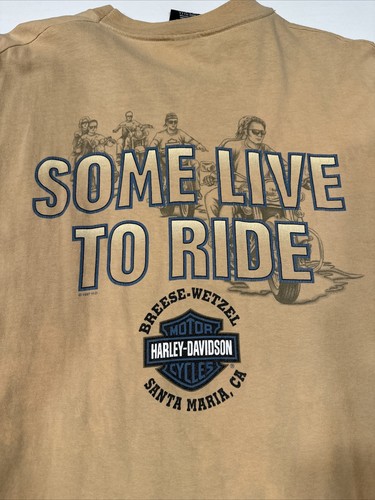 Harley Davidson Motocicletas Camisa Algodón Motociclista Algunos Viven Para Ride Camiseta Hombres XL - Imagen 9 de 10